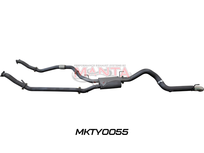 Toyota Landcruiser VDJ200 3in Dual NO Cat, W/Muffler, 4in Exit