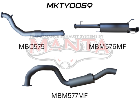 Toyota KDJ120, 150 Prado 3.0L D4D 3in With Cat