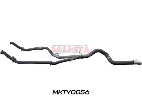Toyota Landcruiser VDJ200 3in Dual NO Cat, NO Muffler, 4in Exit