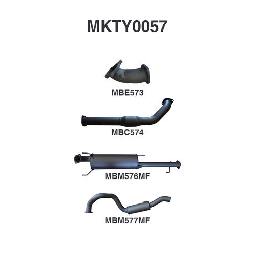 Toyota KZJ120R Prado 3.0L 1KZ 3in With Cat