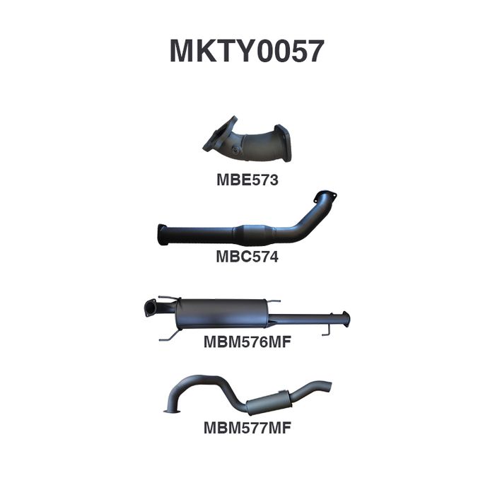 Toyota KZJ120R Prado 3.0L 1KZ 3in With Cat