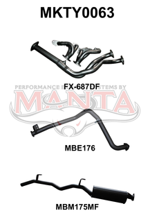 Toyota FZJ75 Landcruiser Extractors & 2.5in