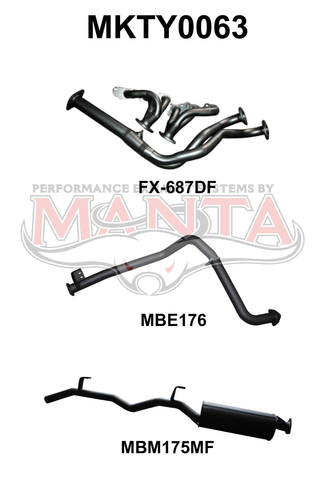 Toyota FZJ75 Landcruiser Extractors & 2.5in