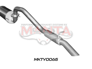 Toyota Hilux 150 4.0L V6 2.5in Cat Back Exhaust System, centre muffler, rear hotdog