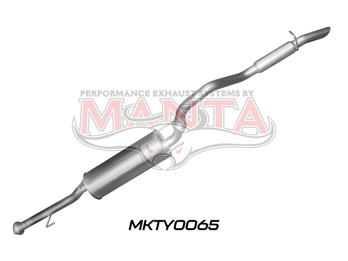 Toyota Hilux 150 4.0L V6 2.5in Cat Back Exhaust System, centre muffler, rear hotdog