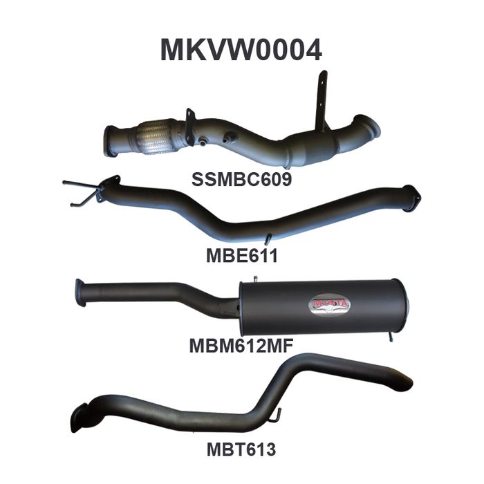 Volkswagen Amarok 2.0L 3in Later Model Tailpipe Exit