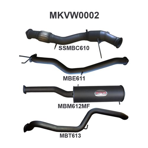 Volkswagen Amarok 2.0L 3in EARLY Model Tailpipe Exit