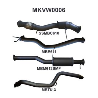 Volkswagen Amarok 2.0L 3in EARLY Model Tailpipe Exit Sports Muffler