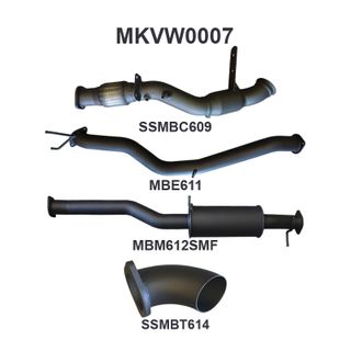 Volkswagen Amarok 2.0L 3in Later Model Standard Exit Sports Muffler