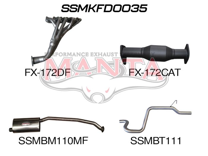 Ford Falcon EA - AU 6 Cylinder Sedan Full System Muffler/Tailpipe