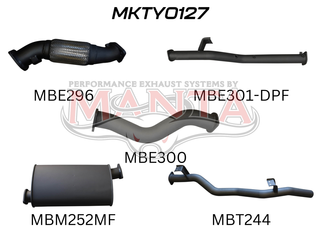 Toyota Landcruiser VDJ79 V8 Ute 3in NO Cat, With Muffler DPF