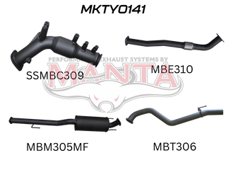 Toyota Hilux GUN126R 2.8L Turbo Back 3in Muffler With Cat