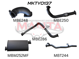Toyota Landcruiser HZJ75, 78 3in With Muffler to Suit DTS Turbo