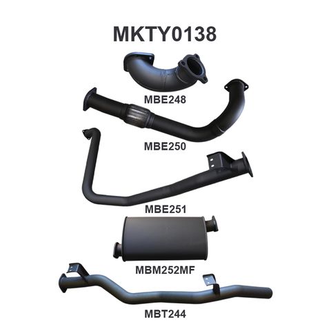 Toyota Landcruiser HZJ79 3in With Muffler to Suit DTS Turbo