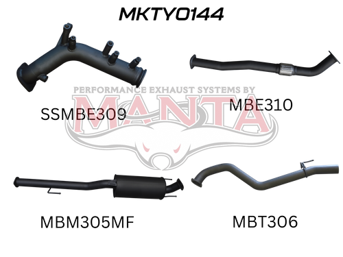 Toyota Hilux GUN126R 2.8L Turbo Back 3in Muffler NO Cat
