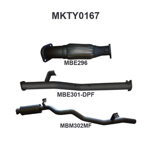 Toyota Landcruiser VDJ76 V8 Wagon 3in Without Cat Rear Muffler DPF