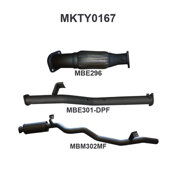 Toyota Landcruiser VDJ76 V8 Wagon 3in Without Cat Rear Muffler DPF