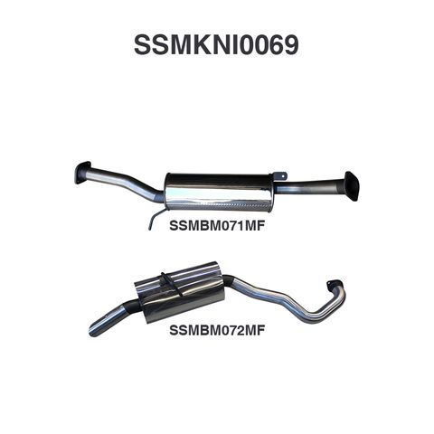 Nissan Patrol GU 4.5L 2.5in System Off E- Pipe Muffler & Muffler