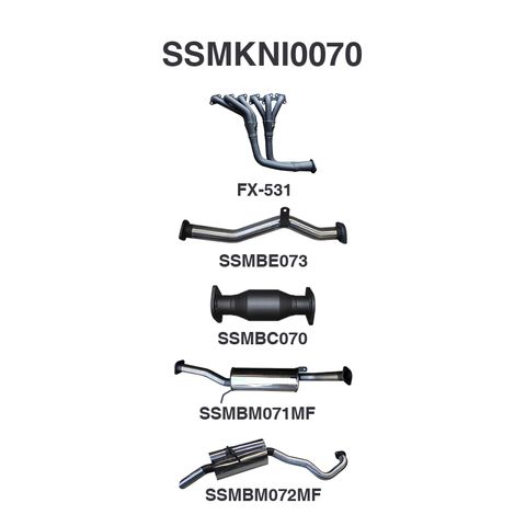 Nissan Patrol GU 4.8L Full System with Centre & Rear Muffler