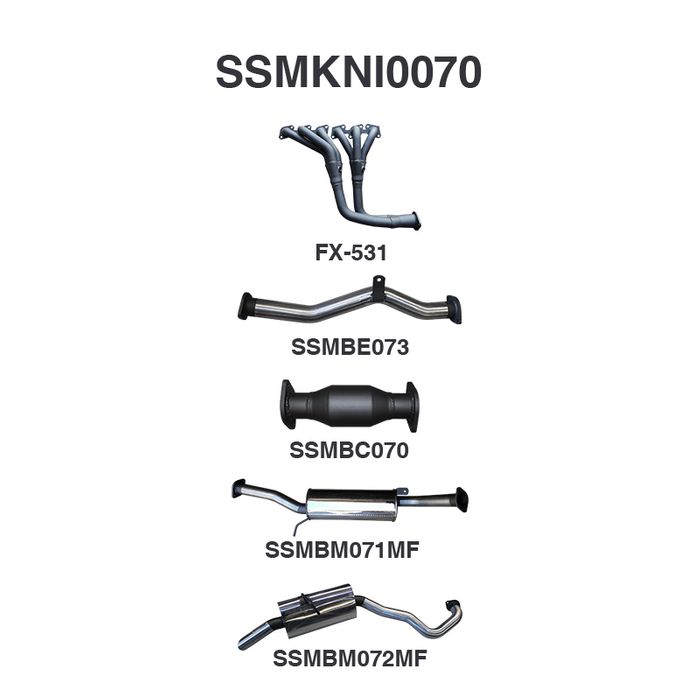 Nissan Patrol GU 4.8L Full System with Centre & Rear Muffler