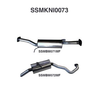 Nissan Patrol GU 4.8L 2.5in Cat Back System Centre & Rear Muffler