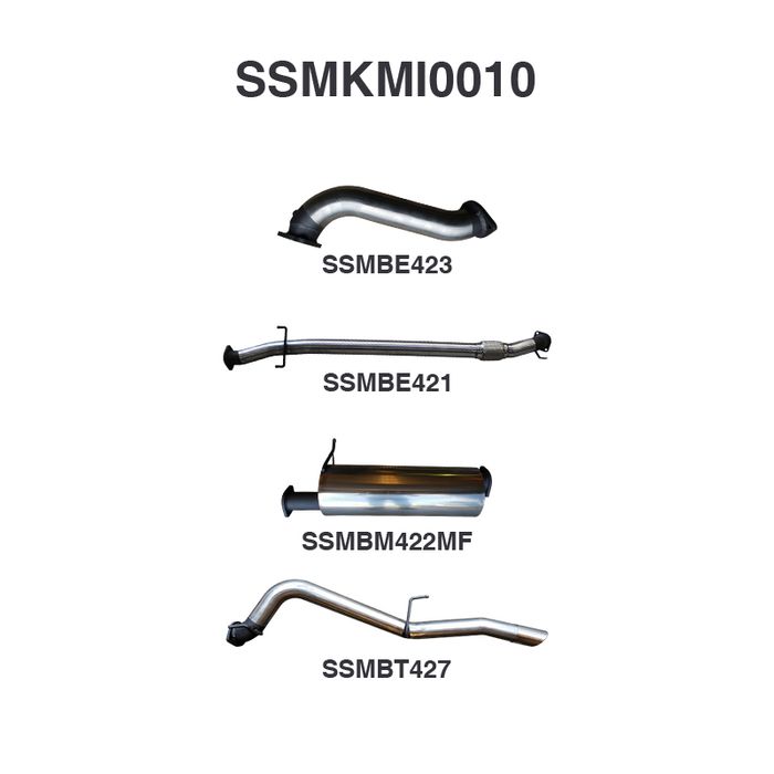 Mitsubishi Triton MN 4X4 2.5L CRD Without Cat, with Muffler