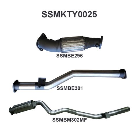 Toyota Landcruiser VDJ76 V8 Wagon 3in Without Cat, Rear Muffler