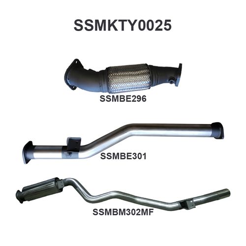 Toyota Landcruiser VDJ76 V8 Wagon 3in Without Cat, Rear Muffler