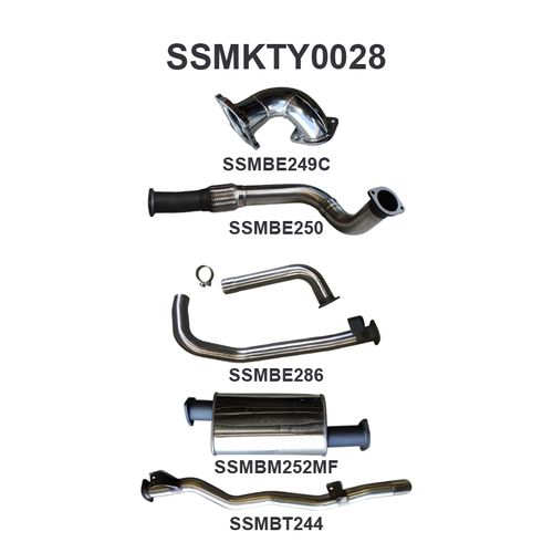 Toyota Landcruiser HDJ78 4.2L Troop Carrier 3in Turbo Back With Muffler