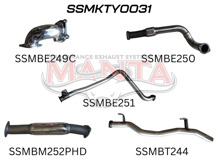 Toyota Landcruiser HDJ79 4.2L Ute 3in Turbo Back With Hotdog