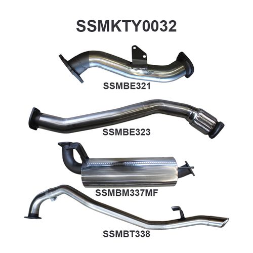 Toyota Landcruiser HDJ80 1HD Wagon 3in From Turbo Back Muffler