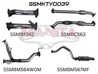 Toyota Landcruiser VDJ200 2 1/2Dual Cats - 3 Rear Muffler & Dump