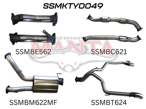 Toyota Landcruiser VDJ200 3in Dual With Cat & Muffler, Exit L & R