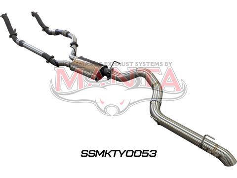 Toyota Landcruiser VDJ200 3in Dual With Cat & Muffler, 4in Exit