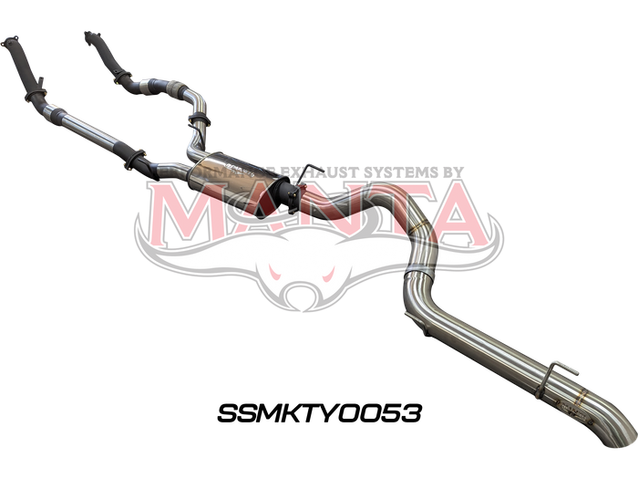 Toyota Landcruiser VDJ200 3in Dual With Cat & Muffler, 4in Exit