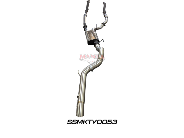 Toyota Landcruiser VDJ200 3in Dual With Cat & Muffler, 4in Exit