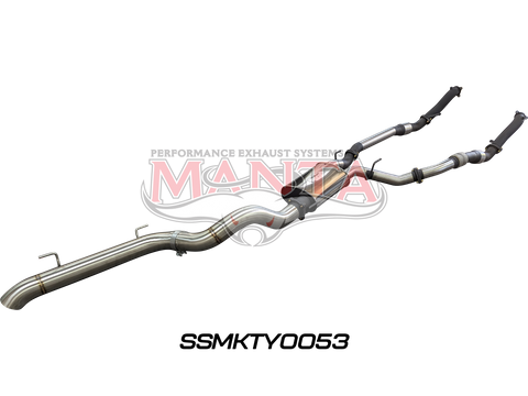 Toyota Landcruiser VDJ200 3in Dual With Cat & Muffler, 4in Exit