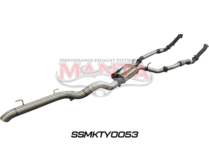 Toyota Landcruiser VDJ200 3in Dual With Cat & Muffler, 4in Exit