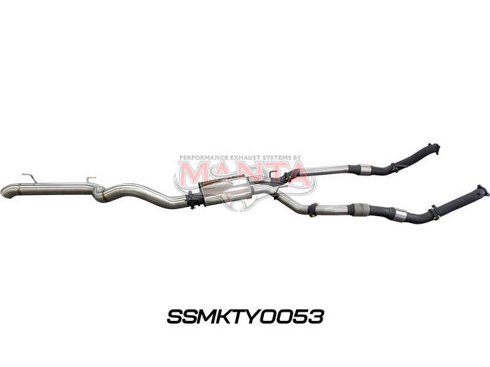 Toyota Landcruiser VDJ200 3in Dual With Cat & Muffler, 4in Exit