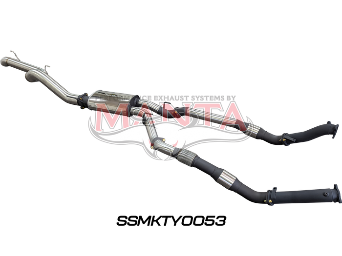 Toyota Landcruiser VDJ200 3in Dual With Cat & Muffler, 4in Exit
