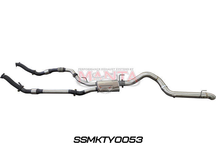 Toyota Landcruiser VDJ200 3in Dual With Cat & Muffler, 4in Exit