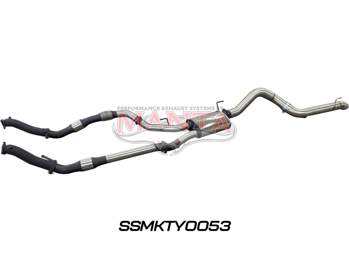 Toyota Landcruiser VDJ200 3in Dual With Cat & Muffler, 4in Exit
