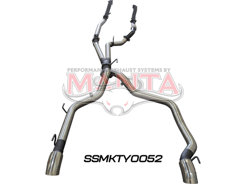 Toyota Landcruiser VDJ200 3in Dual NO Cat, NO Muffler, Exit L & R