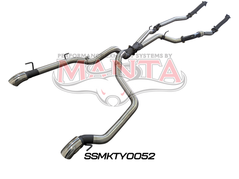 Toyota Landcruiser VDJ200 3in Dual NO Cat, NO Muffler, Exit L & R