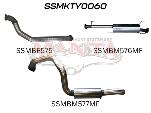 Toyota KDJ120, 150 Prado 3.0L D4D 3in, NO Cat