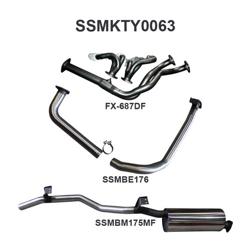 Toyota FZJ75 Landcruiser Extractors & 2.5in