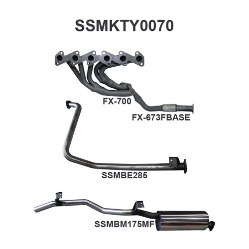 Toyota Landcruiser HZJ79 Extractors & 2.5in Full System