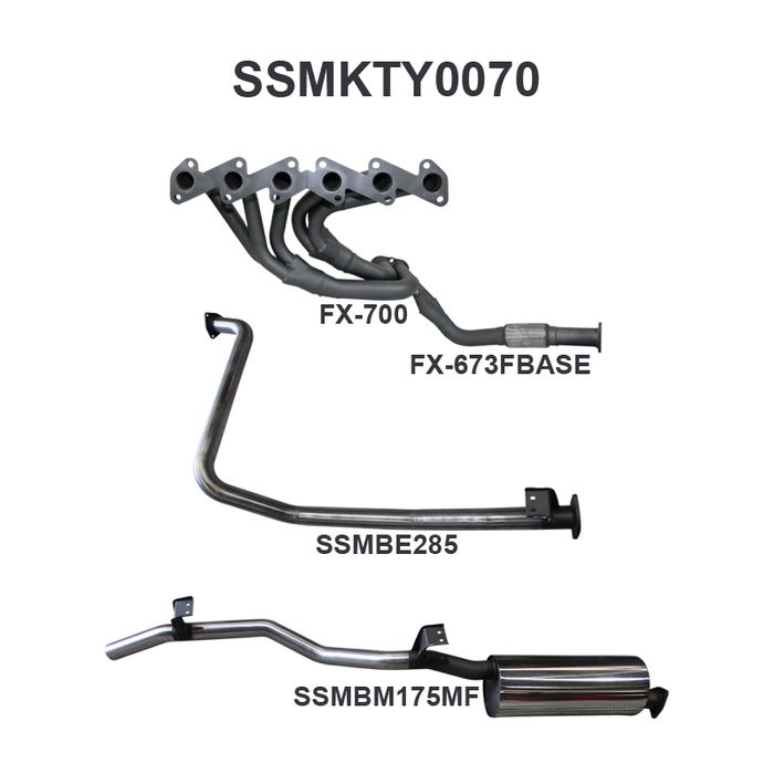 Toyota Landcruiser HZJ79 Extractors & 2.5in Full System