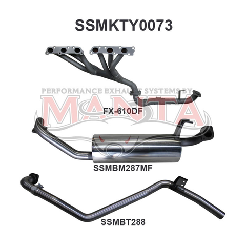 Toyota Landcruiser FZJ80 4.5L Extractors & 2.5in Full System