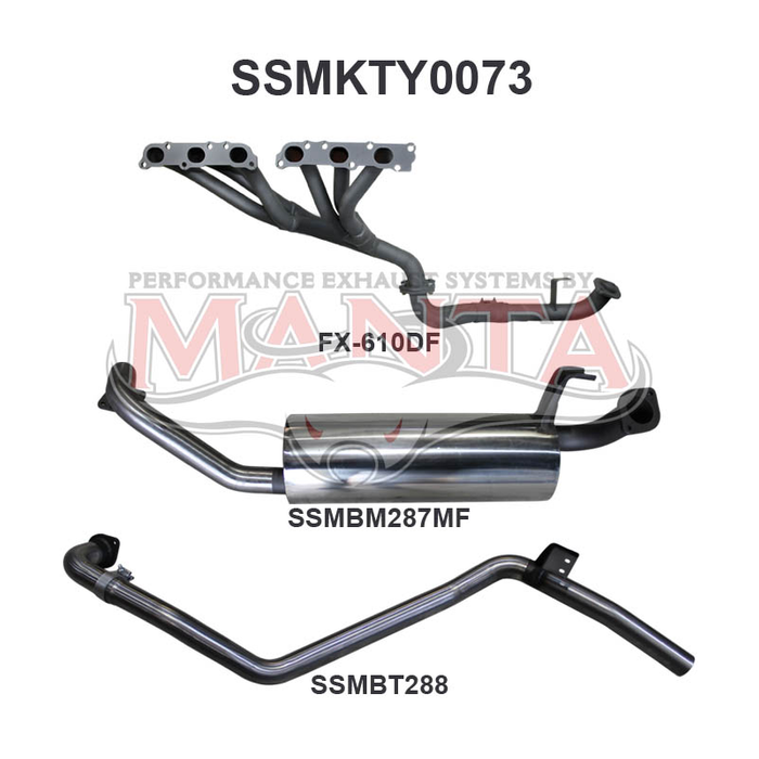 Toyota Landcruiser FZJ80 4.5L Extractors & 2.5in Full System